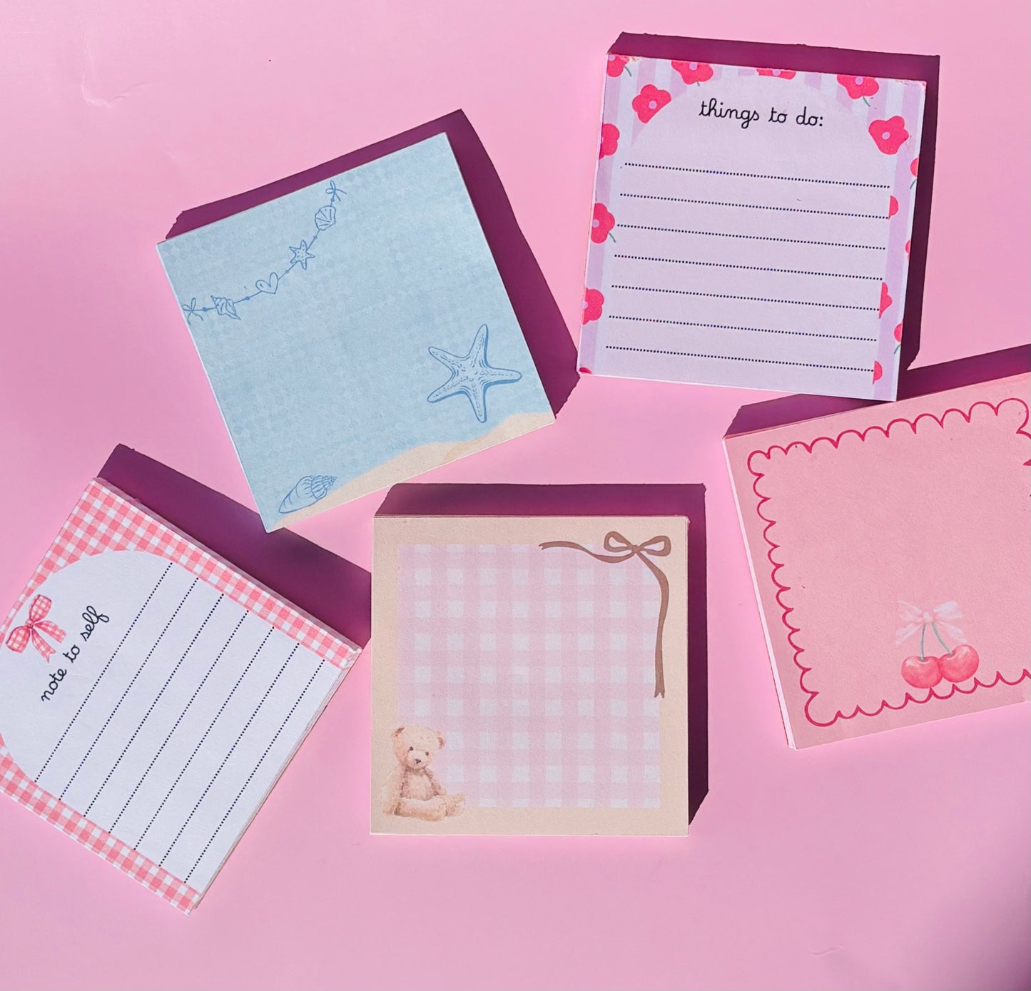 Cute Handcrafted Sticky Notes / Post-it notes / note taking / to do list / stationary / gift / 3x3 50 sheets