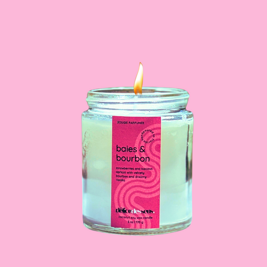 Baies & Bourbon |Strawberry, Bourbon & Vanilla Candle