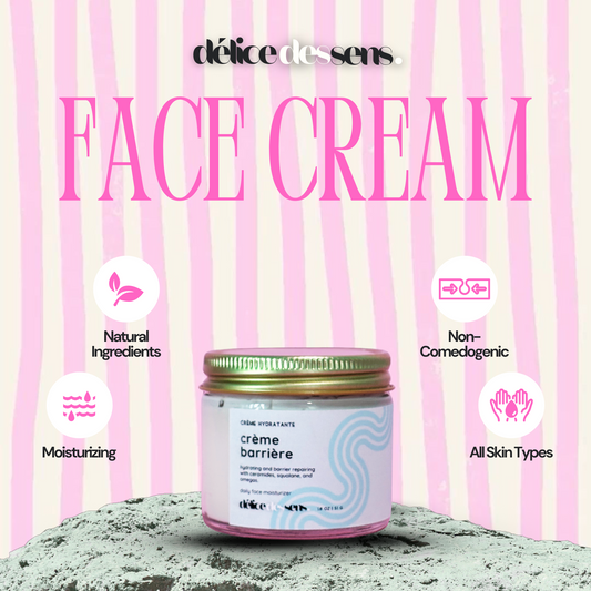 Skin barrier repair face cream ceramide omega hyaluronic acid