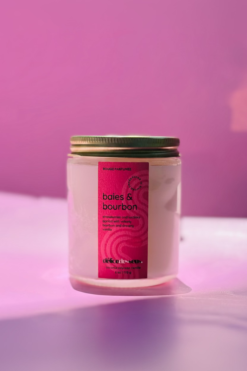 Strawberry Bourbon & Vanilla Candle | Coconut Soy Wax