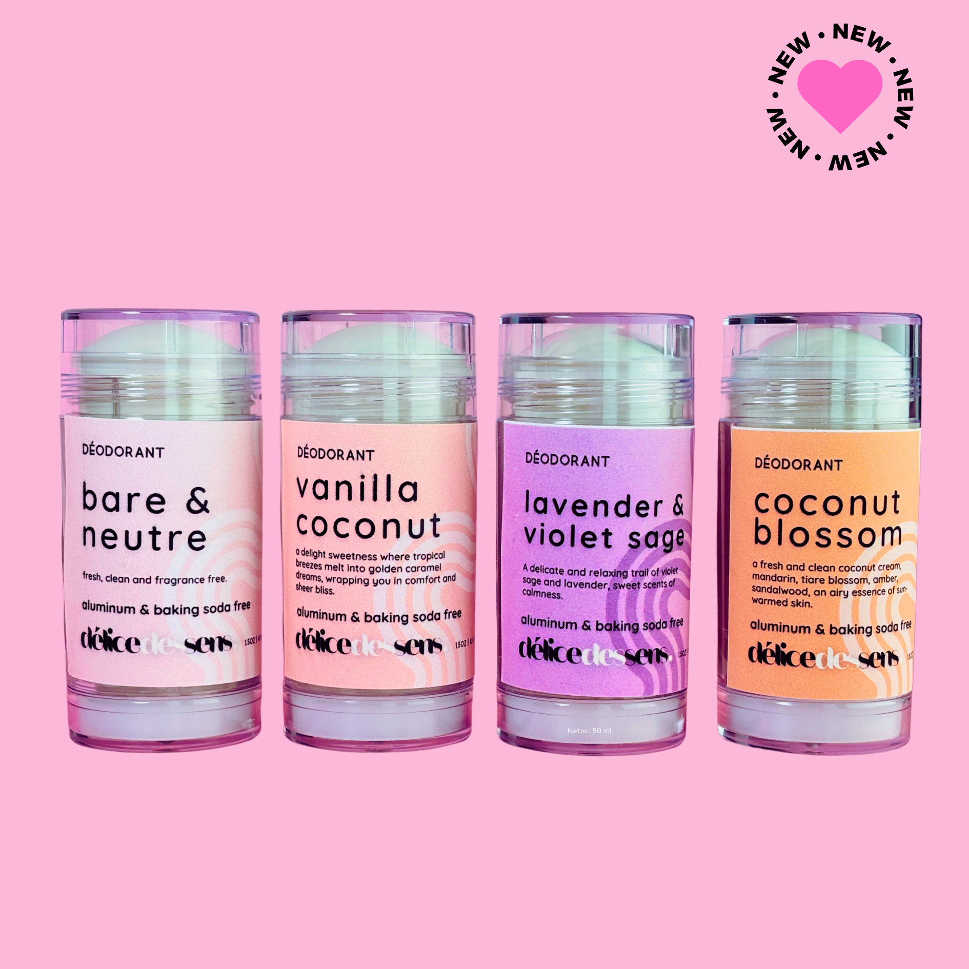  Natural aluminum-free deodorant with shea butter vegan sensitive skin