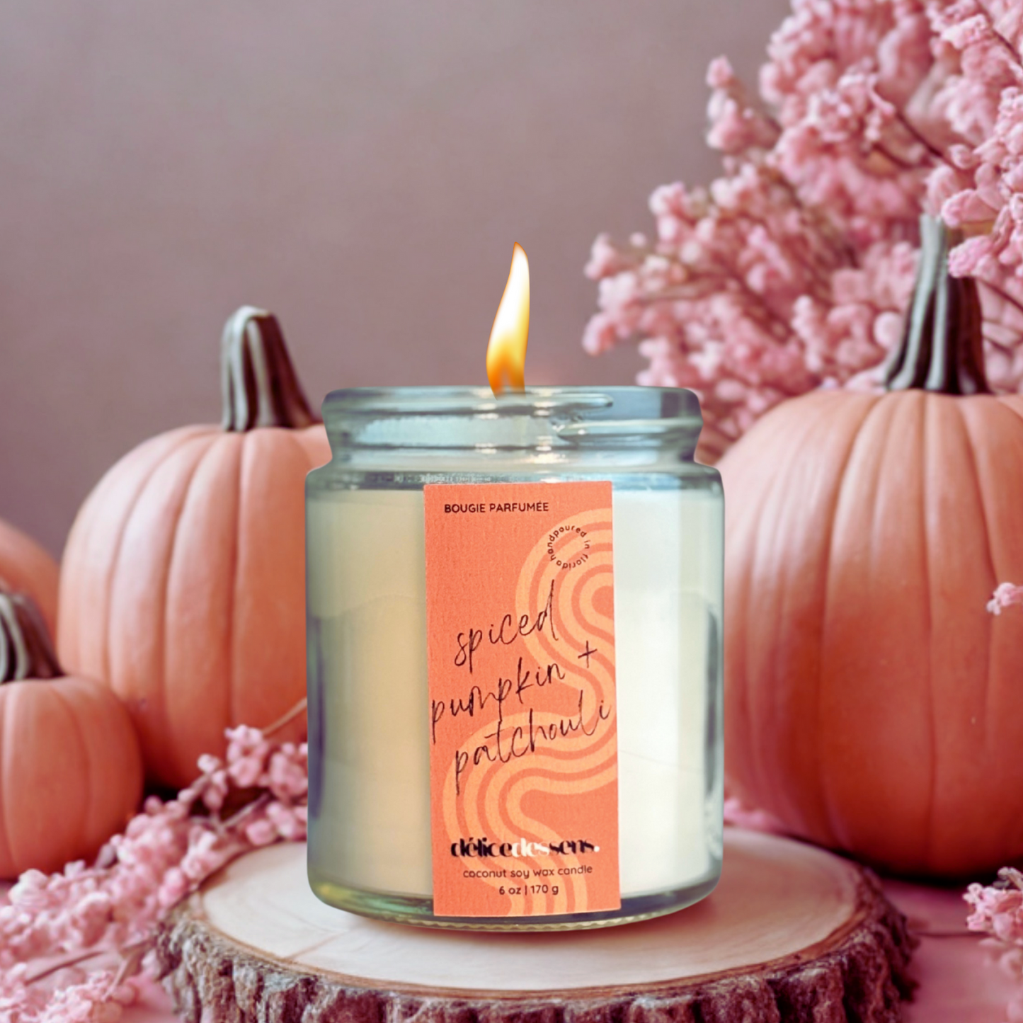 Autumn candle set cozy fall scents hand-poured coconut soy pumpkin