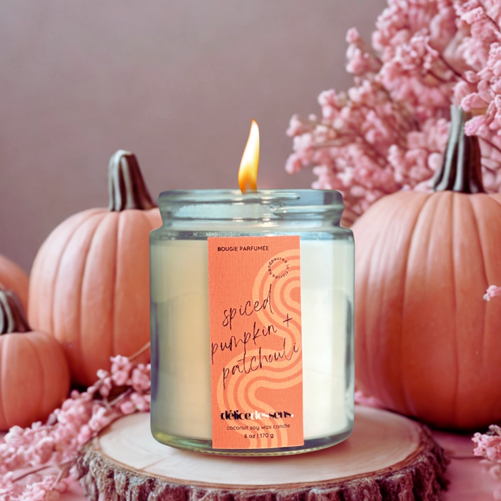  Autumn candle set cozy fall scents hand-poured coconut soy pumpkin