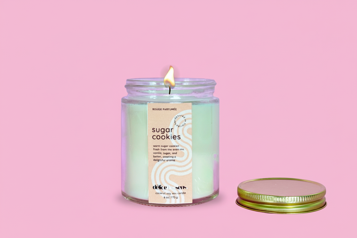  Sugar cookies coconut soy wax candle sweet bakery scent