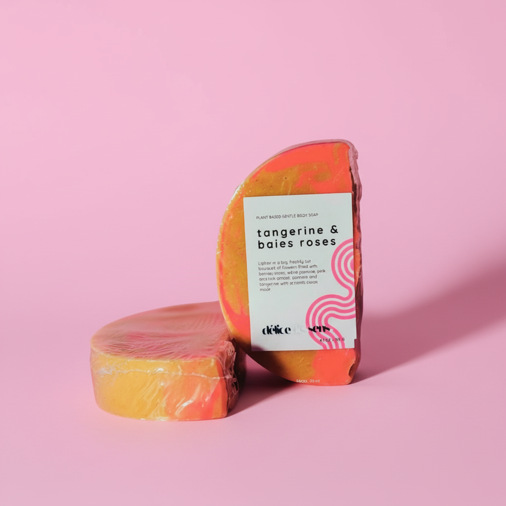 Tangerine and roses natural soap cold process