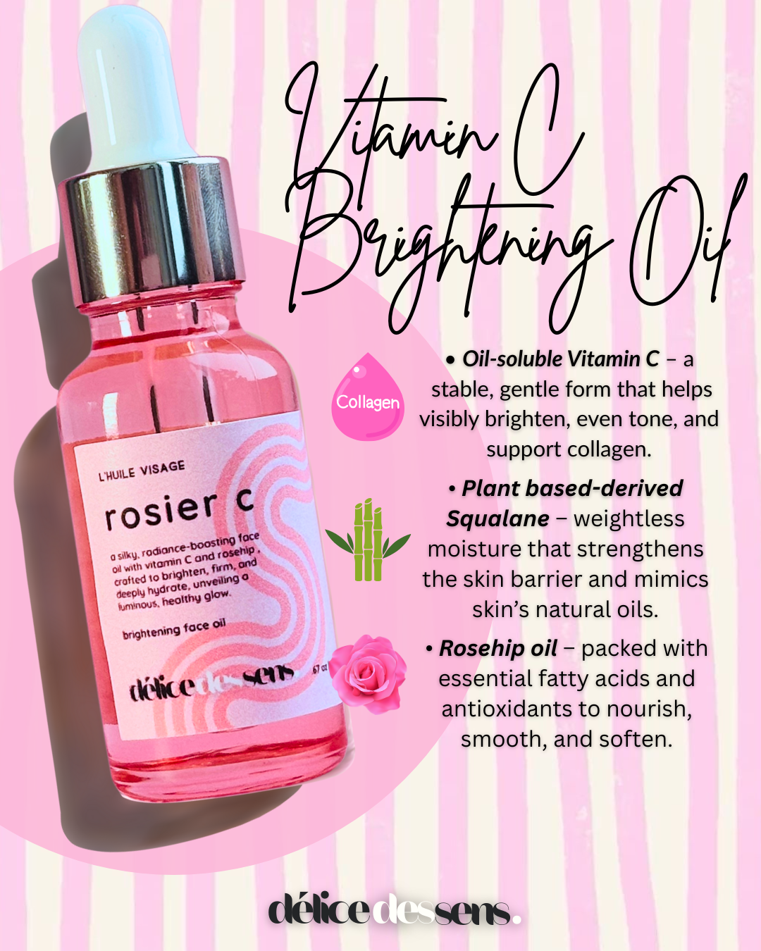  Rosier C vitamin C facial oil brightening anti-aging serum